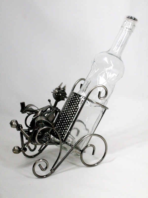Metalen Wijnfleshouder BRUBAKER (Art. 4431)